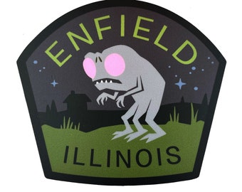 Enfield, Illinois Travel Sticker | Enfield Horror | cryptozoology | cryptid cryptozoology monster