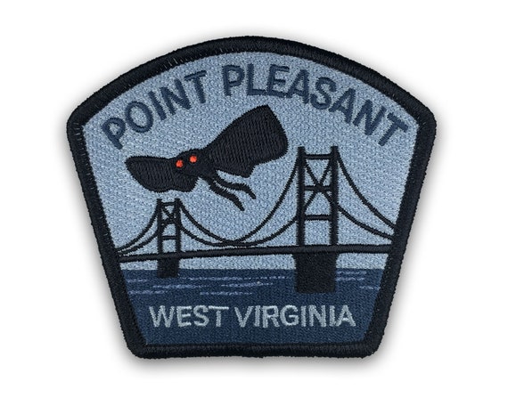Point Pleasant, West Virginia Travel Patch | Mothman | cryptozoology | cryptid Point Pleasant West Virginia