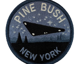 Pine Bush, New York Travel Patch | Alien & UFO | cryptozoology