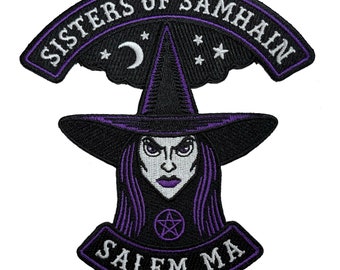 Sisters Of Samhain witch embroidered patch | Witch | Halloween | Halloween Samhain October