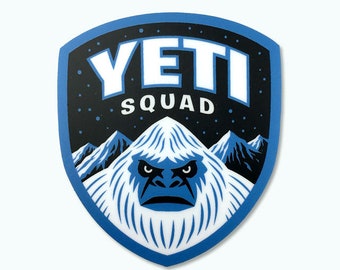 イエティ隊ダイカットステッカー | イエティ | 未確認動物 | ビッグフット・サスカッチ未確認生物