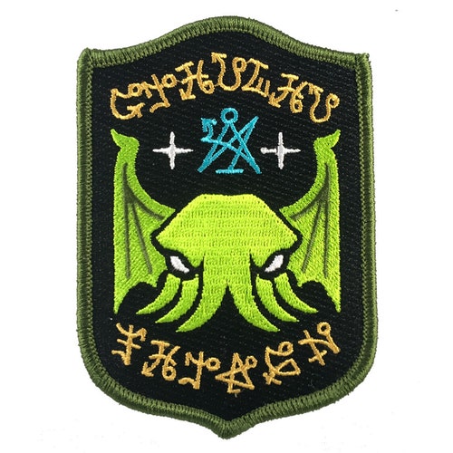 Patch bordado de Cthulhu Fhtagn | Cthulhu | Lovecraft | Horror de Cthulhu Lovecraft