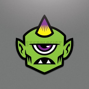 Cyclops head monster sticker |  | Monsterologist |