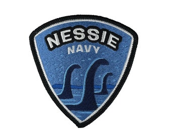 Nessie Navy | Loch Ness Monster embroidered patch | cryptozoology paranormal military badge