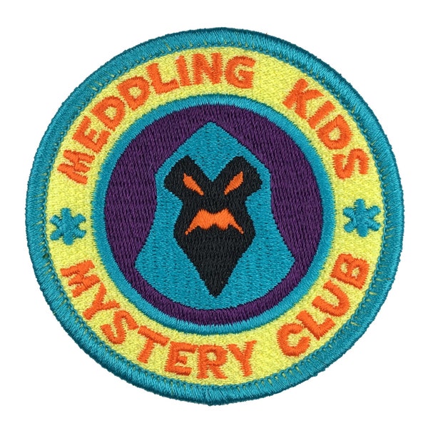 Meddling Kids Mystery Club embroidered patch | funny Scooby Doo cartoon phantom
