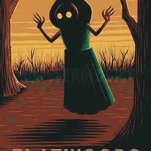 Flatwoods, West Virginia travel poster 11x17 | Flatwoods Monster | cryptozoology |