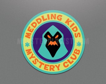 Meddling Kids Mystery Club sticker | funny Scooby Doo cartoon phantom decal