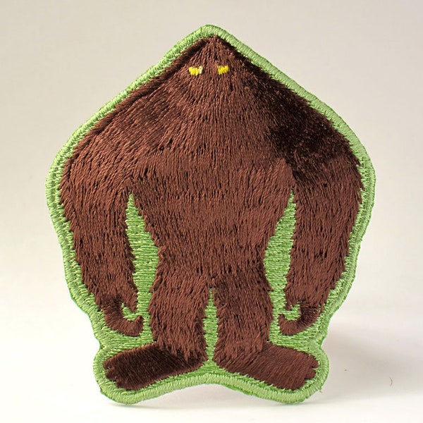 Bigfoot silhouette embroidered patch