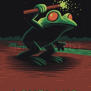 Loveland, Ohio Frogman travel poster 11x17 | Loveland Frogman | cryptozoology