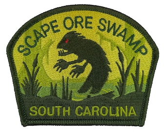 Scape Ore Swamp, South Carolina Travel Patch | Lizardman | cryptozoology | cryptid cryptozoology monster
