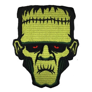 Frankenstein’s Monster head embroidered patch | Frankenstein&#39;s Monster | horror |