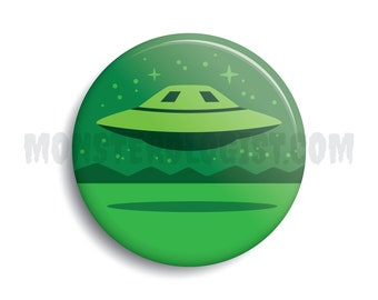 Area 51 UFO/Alien pin-back button