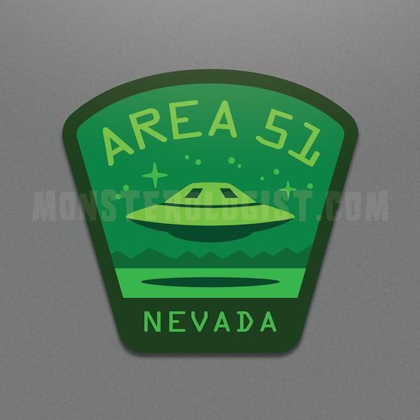Area 51, Nevada UFO/Alien travel sticker