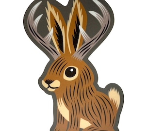 Jackalope Cute sticker | Jackalope | cryptozoology | cryptid cryptozoology monster