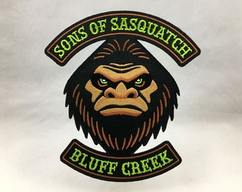 Parche bordado Hijos de Sasquatch / Pie Grande / Criptozoología / Críptido Pie Grande Sasquatch