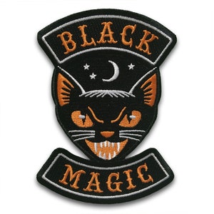 Black Magic | Halloween cat motorcycle club biker patch