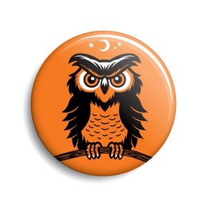 Owl vintage Halloween button