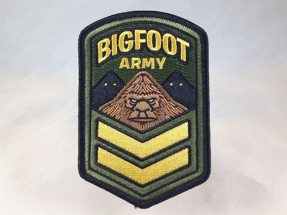 Bigfoot Army embroidered patch | Bigfoot | cryptozoology | Bigfoot Sasquatch cryptid