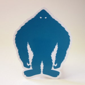 Yeti Silhouette die-cut sticker | Bigfoot cryptozoology paranormal monster