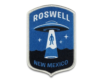 Roswell, New Mexico UFO Alien Abduction Patch | Alien & UFO | cryptozoology | UFO alien Uap flying saucer