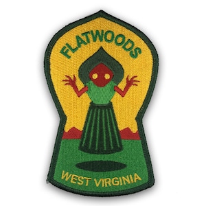 Flatwoods, West Virginia Travel Patch | Flatwoods Monster | cryptozoology | UFO alien UAP flying saucer