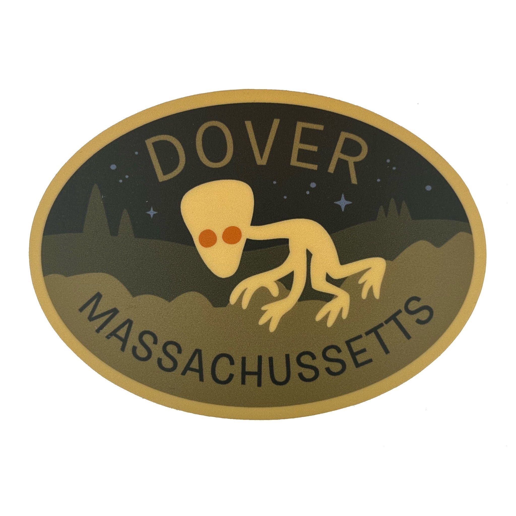 Dover Stickers Dover, Massachusetts Travel Sticker | Dover Demon | Cryptozoology ...