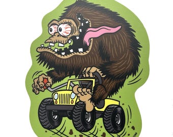 Gone Squatchin' sticker | Bigfoot | cryptozoology | Bigfoot Sasquatch cryptid