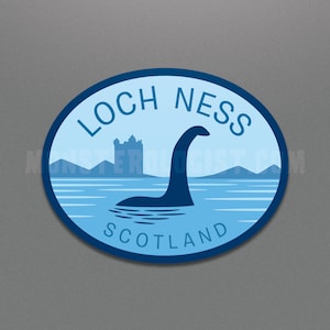 Loch Ness, Scotland Travel Sticker | Loch Ness Monster | cryptozoology | Nessie Loch Ness cryptid sea creature