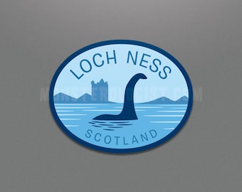 Loch Ness, Scotland Travel Sticker | Loch Ness Monster | cryptozoology | Nessie Loch Ness cryptid sea creature