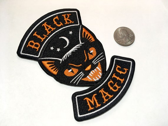 Black Magic Halloween Cat Motorcycle Club Biker Patch 
