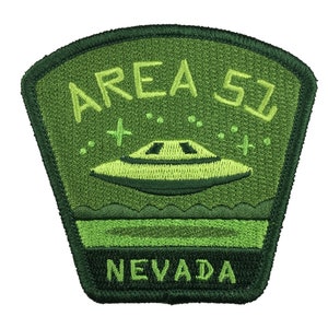 Area 51, Nevada UFO/Alien embroidered travel patch