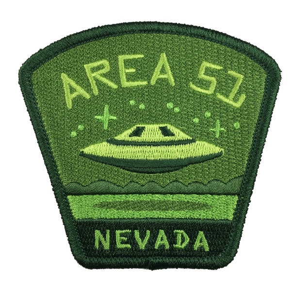 Area 51, Nevada UFO/Alien embroidered travel patch