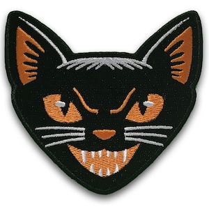 Black Cat vintage-style Halloween patch | Black Cat | Halloween |