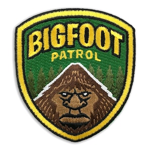 Bigfoot Patrol embroidered patch | cryptozoology paranormal monster military badge