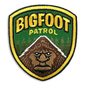 Bigfoot Patrol embroidered patch | Bigfoot | cryptozoology | Bigfoot Sasquatch cryptid