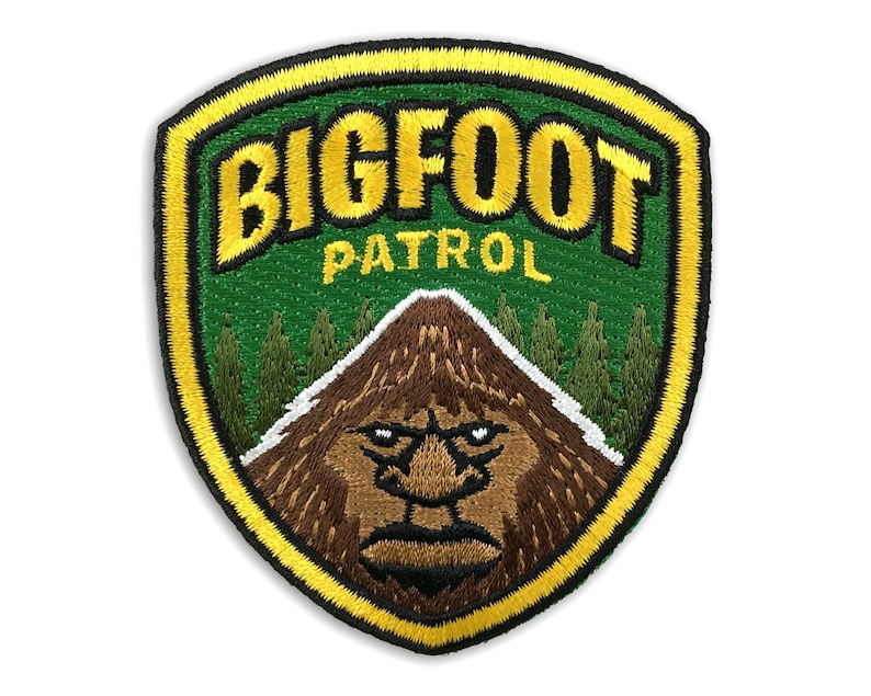 Bigfoot Patrol embroidered patch | Bigfoot | cryptozoology | Bigfoot Sasquatch cryptid image 1