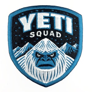 Yeti Squad embroidered patch | cryptozoology paranormal monster military badge Bigfoot Sasquatch winter snow cold