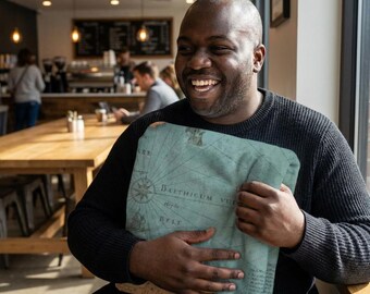 Vintage Nautical Map Fleece Sherpa Blanket | Antique Ocean Chart