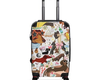 Dachshund Pattern Suitcase  Carry-On The Doggie Travel Collection