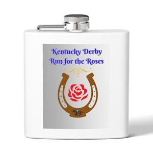 Kentucky Derby Run for the Roses Flask | 6oz Stainless Steel