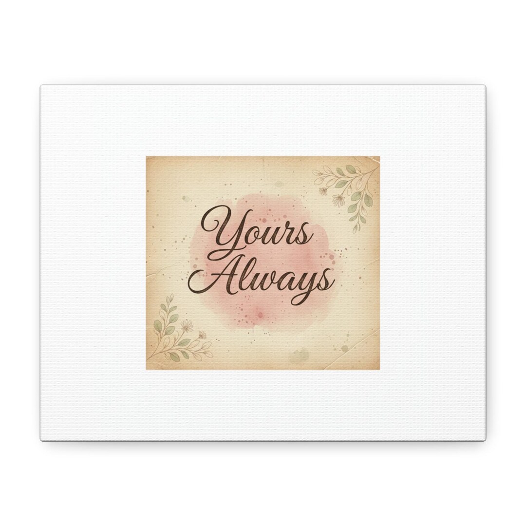 Yours Always Love Letter Canvas, Vintage Letter Art | Typewriter ...