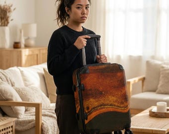 Kaffee Marmor Muster Koffer | Reisegepäck Cover