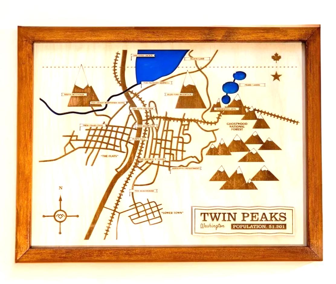 Twin Peaks Map - Etsy
