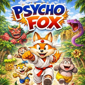 Psycho Fox Game Poster | Retro Gaming Wall art | Sega Master System Game  | Digital Download