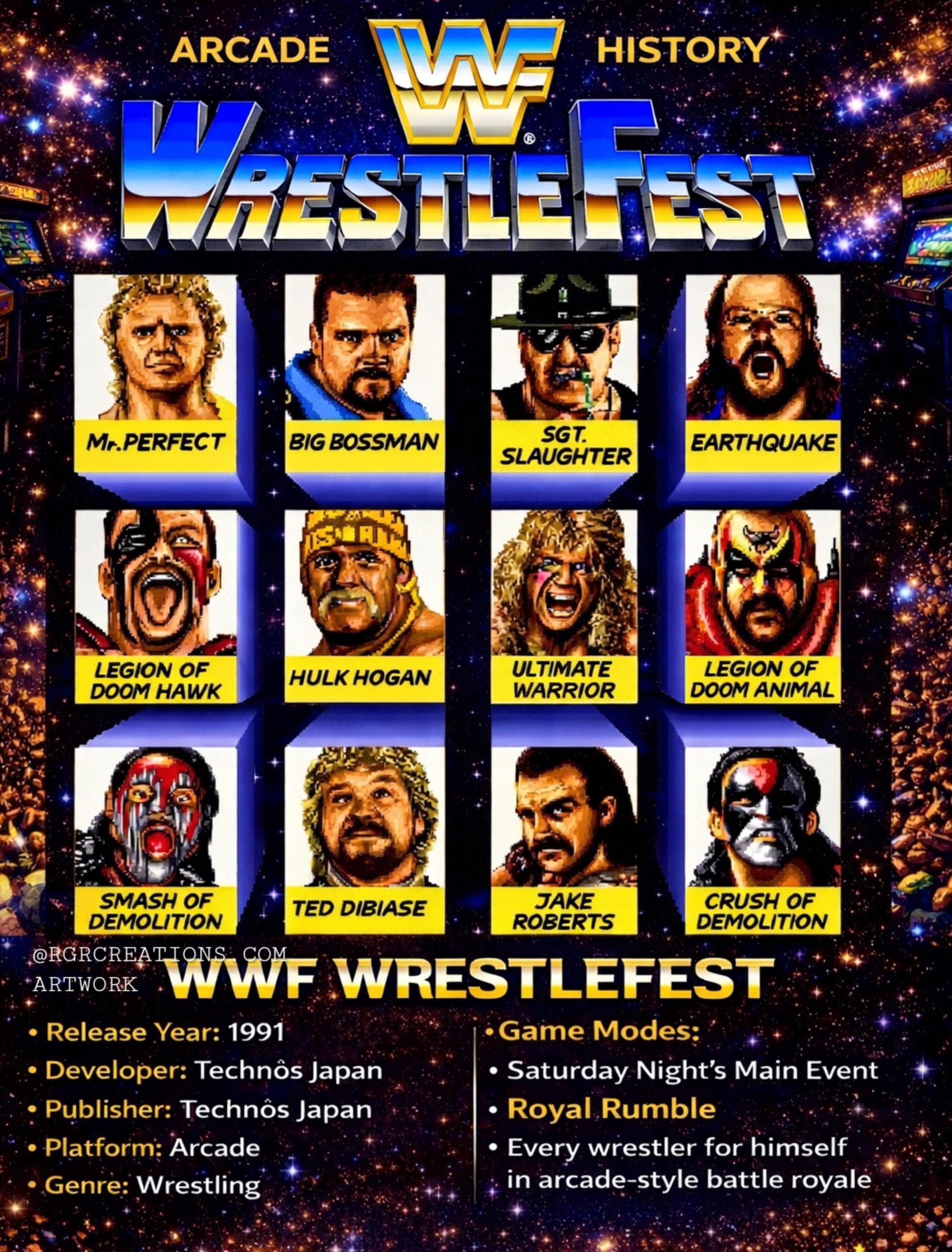Wwf wrestlefest arcade game - Etsy 日本