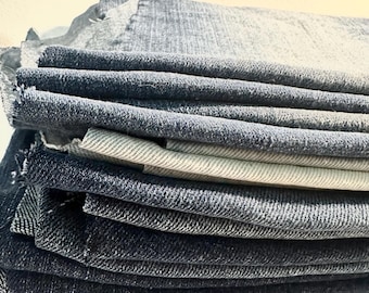 20 Stück recycelte Jeans Hosenbeine aus recyceltem Jeans Material, DIY Bastelbedarf