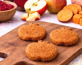 Dog Treats | Apple & Sweet Potato | All Natural Cookies | Dehydrated Biscuits | Crunchy | Dog Training | Apple Pawtato