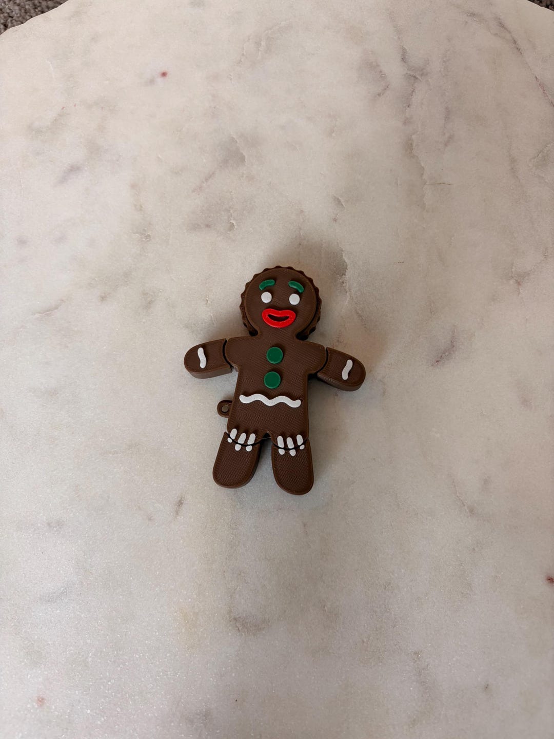 3D Printed Fidget Gingerbread Man With Arms That Can Bend - Etsy