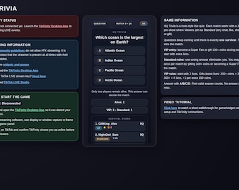TikTok LIVE Interactive Trivia Kings Pack, OBS Overlay Stream Games for TikFinity, Digital Download