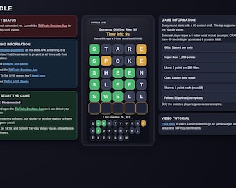 TikTok LIVE Interactive Word Wizards Pack, OBS Overlay Stream Games for TikFinity, Digital Download